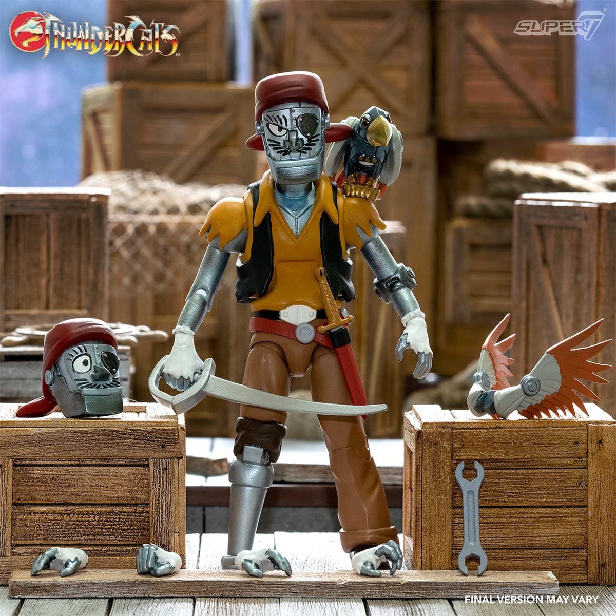 Super7 ULTIMATES! Thundercats Captain Cracker - 7" Thundercats Action Figure with Accessories Classic Cartoon Collectibles and Retro Toys