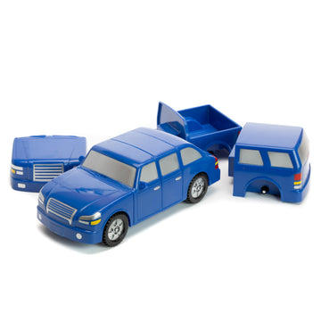 Popular Playthings Magnetic Build-A-Car Set, Build-Your-Own Car Toy for Creative Vehicle Play, Gifts for Kids Ages 3 & Up - 11 Pieces