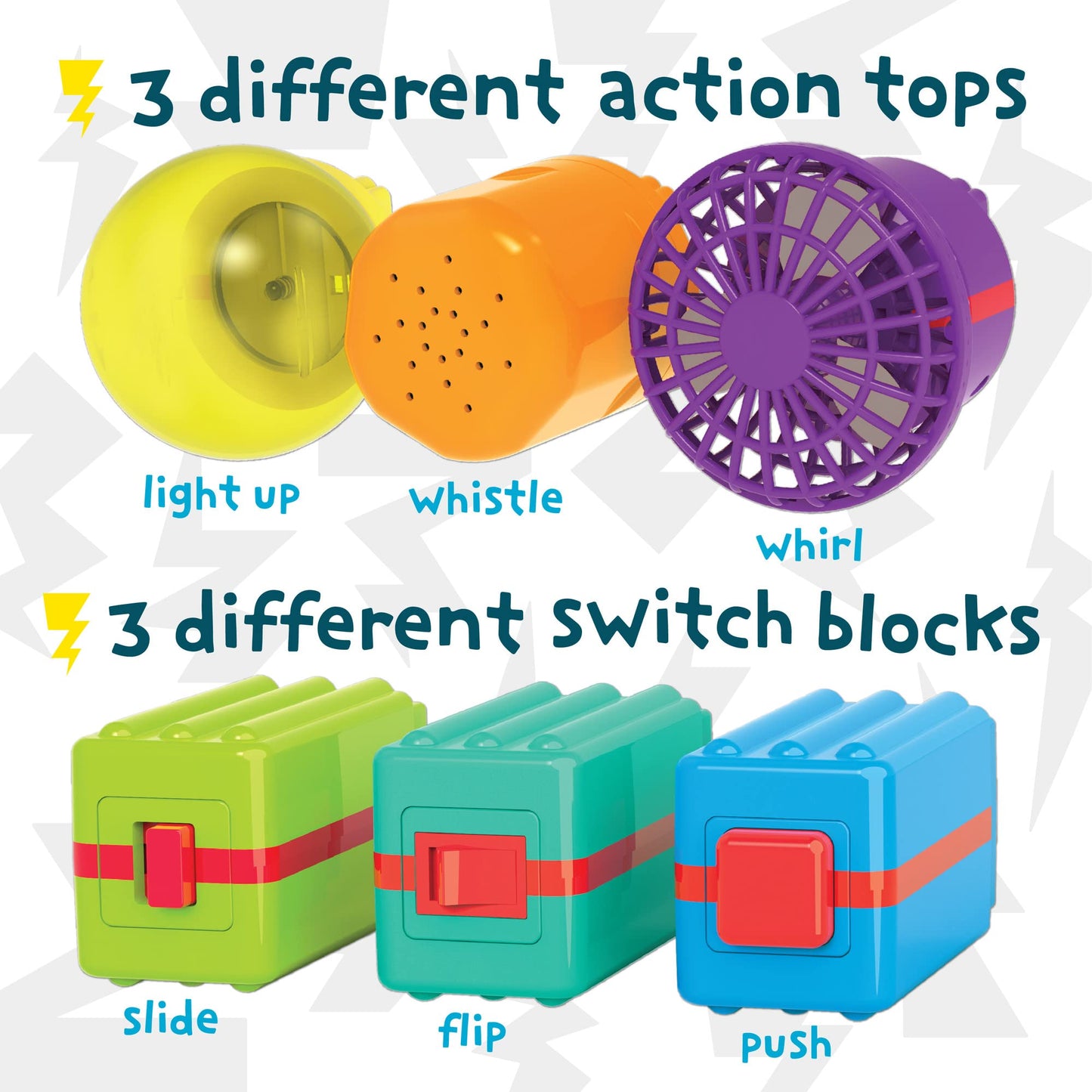 MindWare Start-Up Circuits - STEM Toddler Toy Ages 18+ Months - Build Flashlight, Whistle, and Fan - Early Circuit-Building Learning Set for Hands-On
