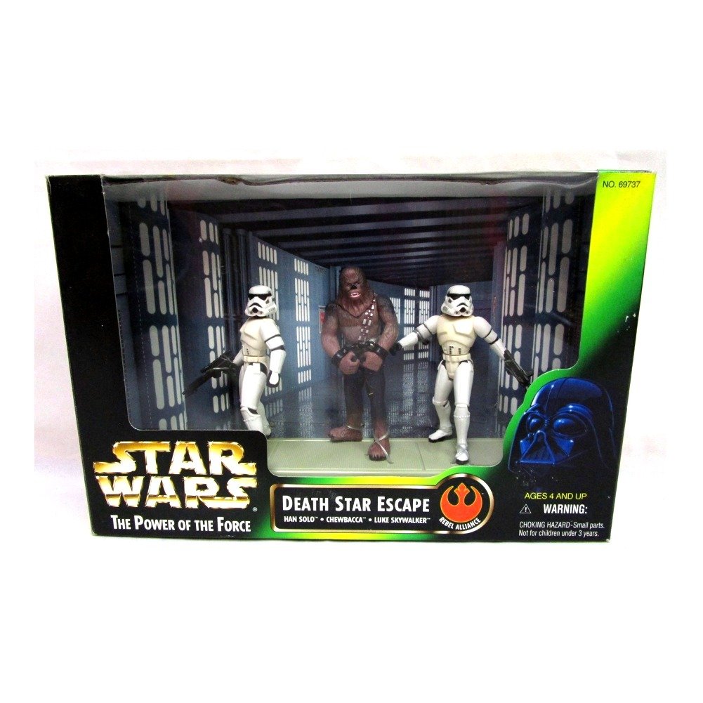Star Wars: Power of the Force Han and Luke in Stormtrooper Disguise with Chewbacca as Prisoner Cinema Scenes Death Star Escape Action Figure