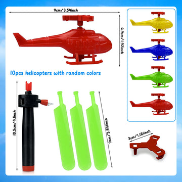XIPEGPA 10PCS Flying Helicopters Planes 360°Rotating Airplanes Helicopter Airplane for Boys Girls Goodie Bag Stuffers Classroom Prizes Bulk Party