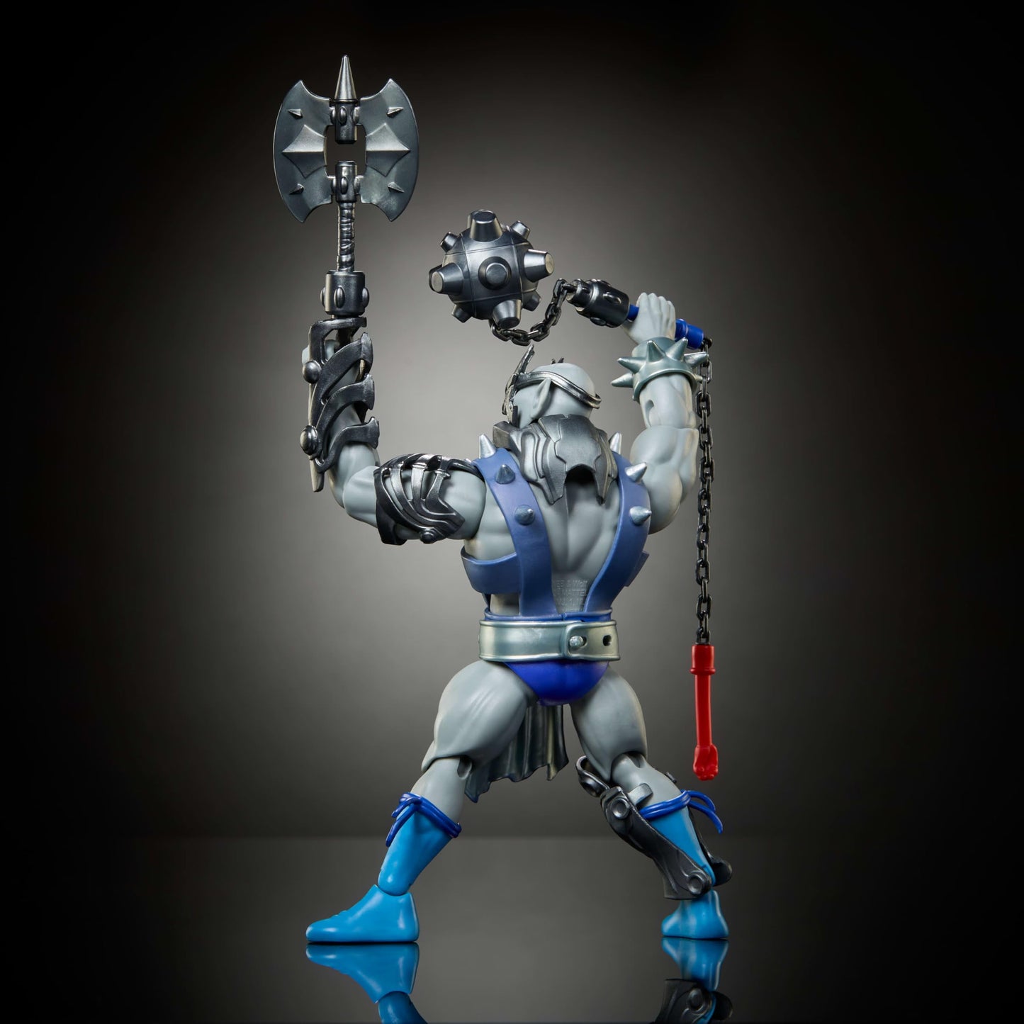 Masters of the Universe Origins & Thundercats 5.5 Inch Posable Action Figure Panthro, 1980s Crossover Toy, Removable Armor, Mace, Axe & Collector Card