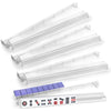 czzwak Mahjong Rack with Pushers, 4-Piece Premium Acrylic Mahjong Racks with Built-in Pushers & Rotating Bases - Crystal-Clear Set for Easy Play
