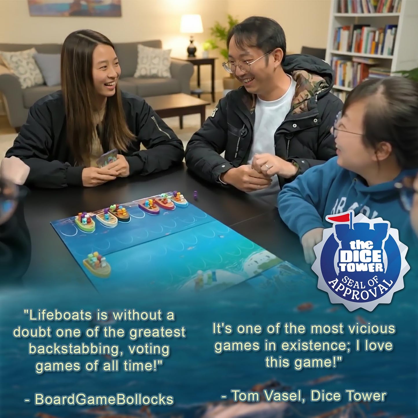Lifeboats: Plank of Carneades Board Game by MayDay Games - Strategy Party Board Game for Adults and Family - Pirate-Themed Survival and Betrayal