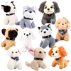 Niceup 10Pcs 4.5in Small Stuffed Animals Plush Puppies Bulk Adopt Dog Party Favors Cute Little Paw Pup Soft Plush Toys Doll for Pawty Birthday Goodie