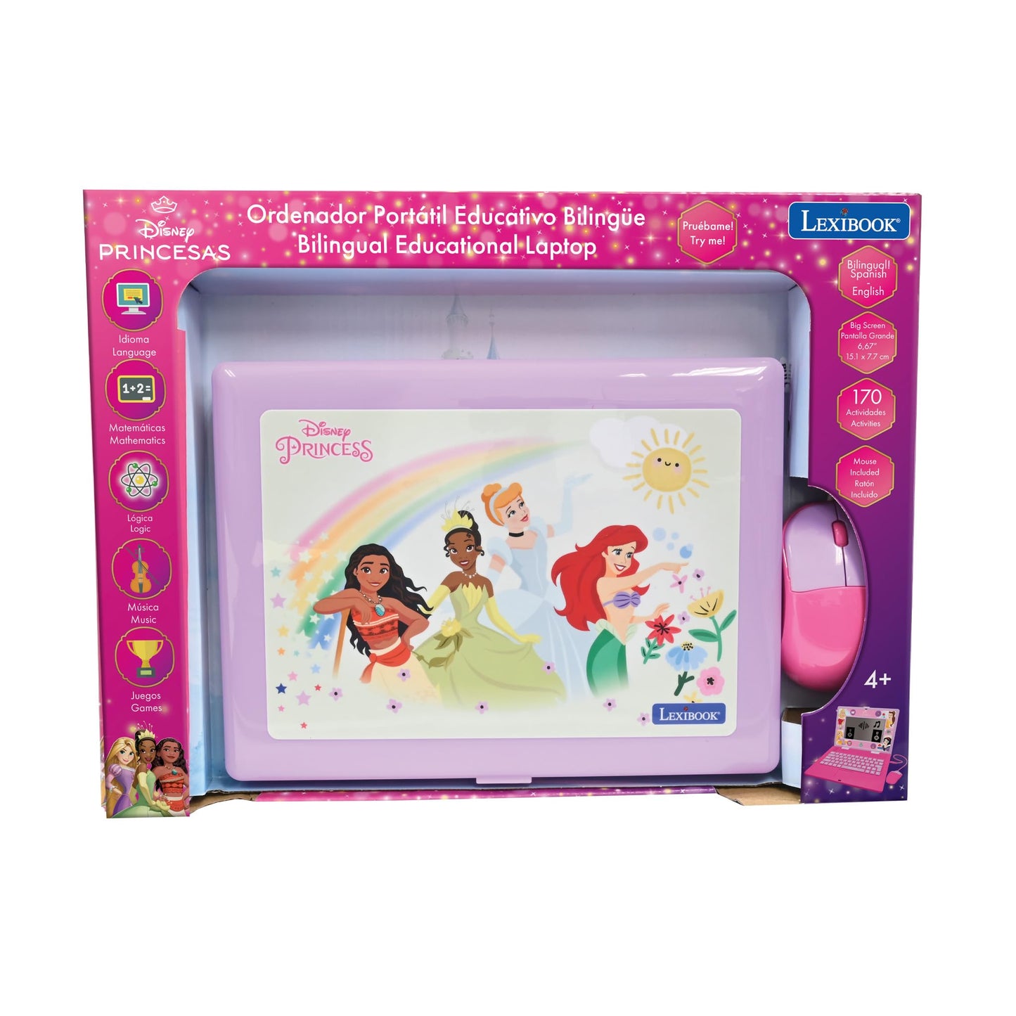 Lexibook, Disney Princess Educational Laptop for Kids, JC599DPi2