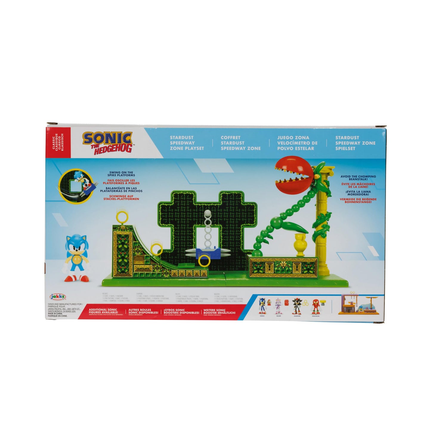 JAKKS Pacific Sonic The Hedgehog Stardust Speedway Zone Playset with 2.5" Sonic Action Figure
