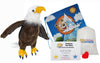 Stuffems Toy Shop Make Your Own Stuffed Animal Liberty the Bald Eagle 16"- No Sew - Kit with Cute Backpack!