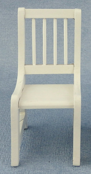 Melody Jane Dolls Houses White Wood Dining Chair Miniature Kitchen Furniture 1:12 Scale