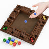 PRIMBARBER Shut The Box Game Wooden 1 2 3 4 Players Shut The Box Board Games with 8 Dice Math Addition and Pub Close The Box Game Wodden for Kids