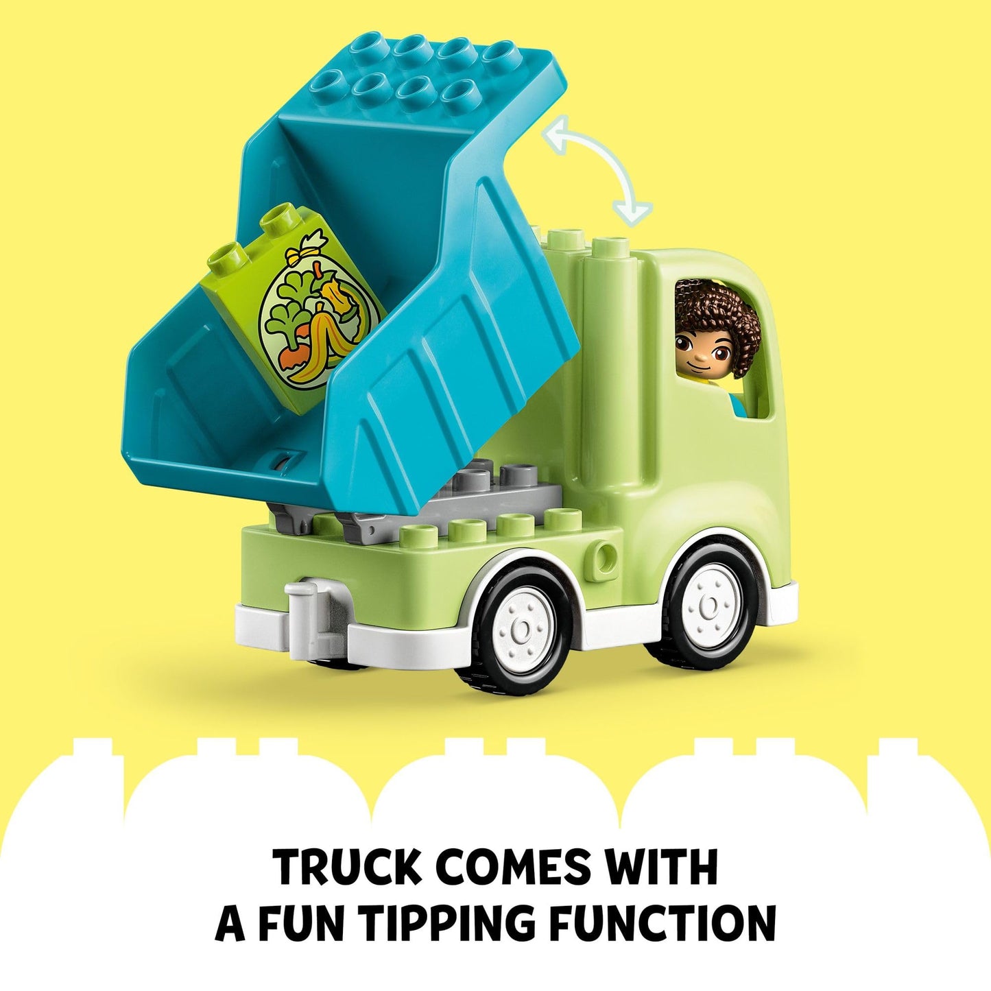 LEGO DUPLO Town Recycling Truck 10987 Building Toy Set, Learn Through Play with This STEM Creative Birthday Gift for Toddlers, Boys, Girls Ages 2+