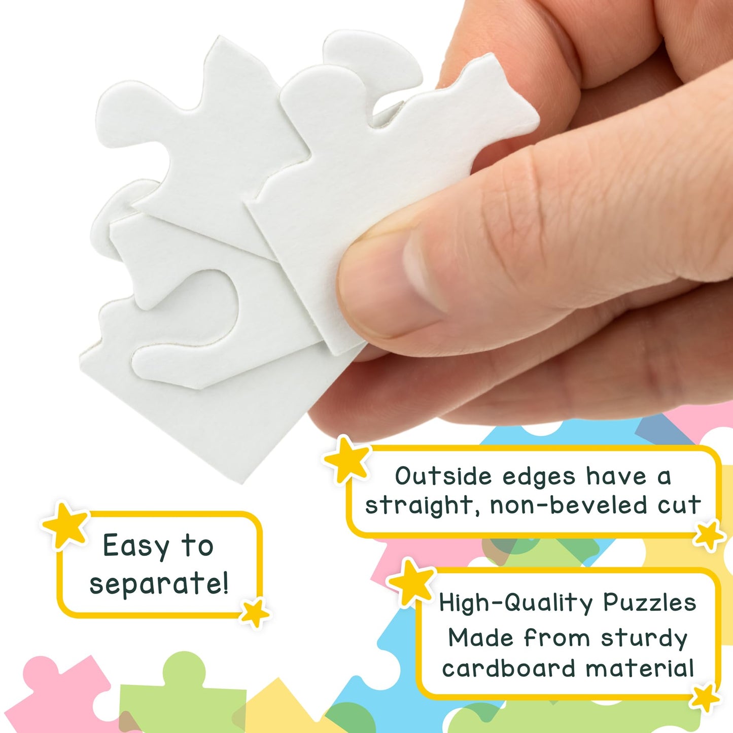 Hygloss 8 Blank Heart Puzzles with Envelopes - 6 x 8 Inches - Ideal for Valentine’s Day Crafts - Write, Draw, and Decorate - 8 Pieces Each