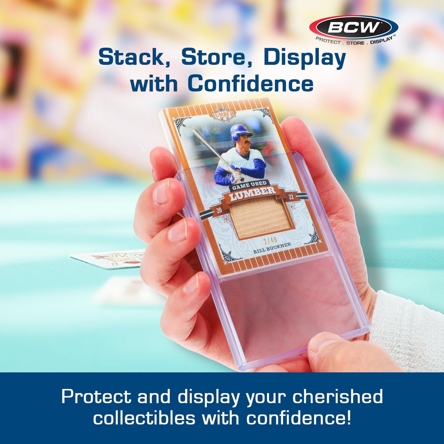 BCW (10 Brand Extra Super Thick Card Top Load for Baseball Cards (3 X 4 X 5 mm - Thick Card Topload Holder 197 Pt)