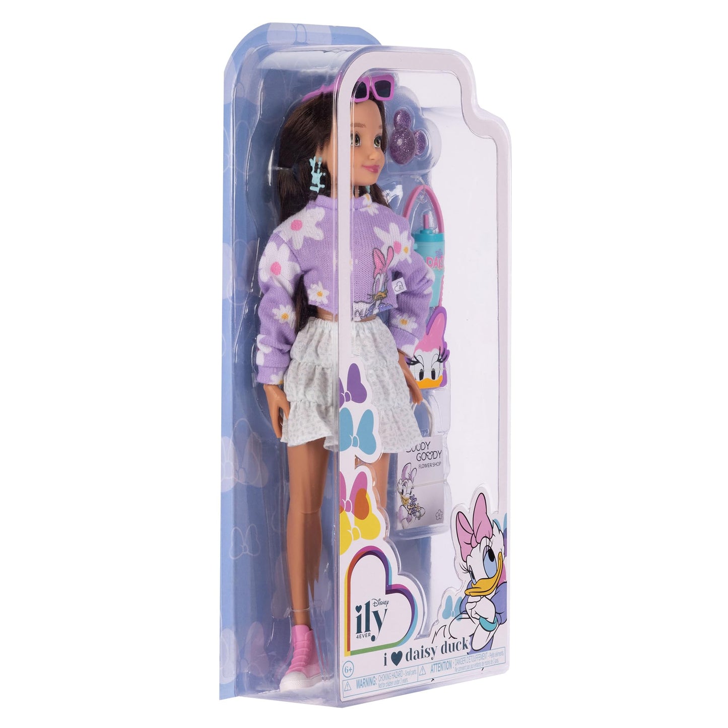 Disney ILY 4EVER Fashion Dolls Inspired By Daisy 11.5" Tall with 13 Points of Articulation, Glittery Mickey Ring Included for You!
