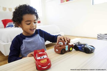 Disney Cars Toys Track Talkers Mater, 5.5-in, Authentic Favorite Tow Truck Movie Character Sound Effects Vehicle, Fun Gift for Kids Aged 3 Years