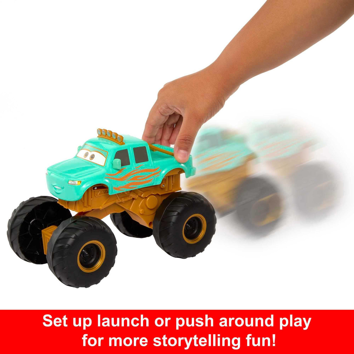 Mattel Disney and Pixar Cars On The Road Toys, Circus Stunt Ivy Vehicle, Jumping Monster Truck Inspired by Mattel Disney+ Show