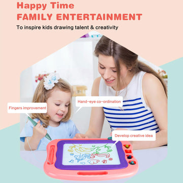 Wellchild Magnetic Drawing Board,Toddler Toys for Girls Boys 3 Year Old Gifts, Magnetic Doodle Board for Kids, Large Etch Magnet Sketch Doodle Pad