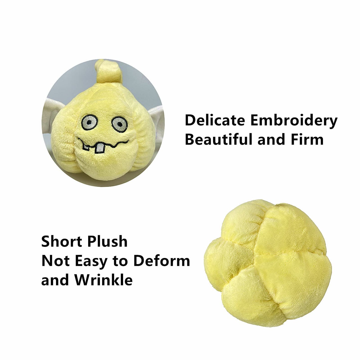 Suyudian 3 PCS PVZ Plant and Zombies Plush Plants Sets 1 2 Stuffed Soft Toys Garlic, Corn, Purple Mushroom, PVZ Figure Doll, Great Gifts for Boys