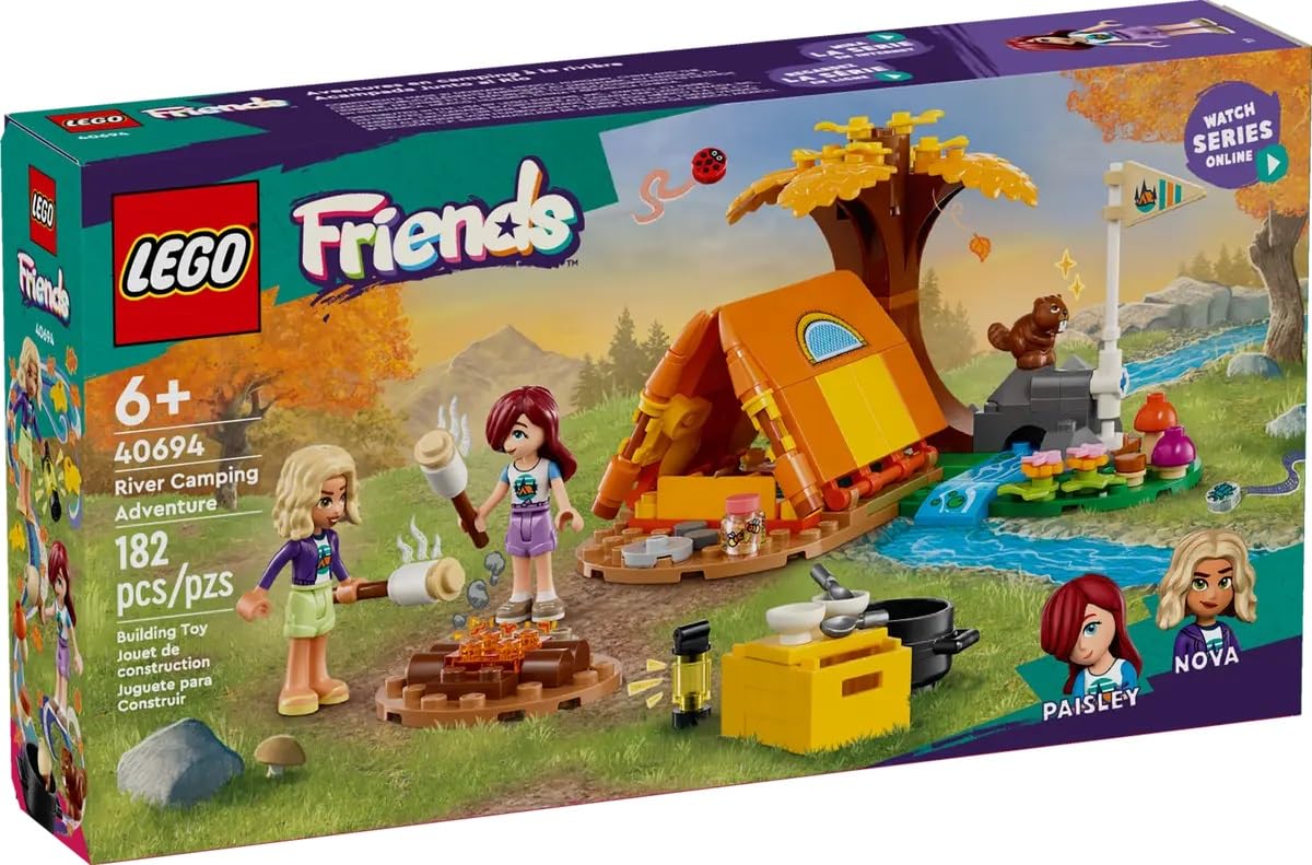 LEGO Friends River Camping Adventure Building Set 40694, 182 Pieces, Ages 6+