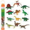 Safari Ltd. Dinos TOOB - Includes 12 Hand-Painted Mini Figurines - T-Rex, Triceratops, Velociraptor, Stegosaurus, Ankylosaurus & More - Dinosaur Toy