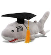 DolliBu Gray Shark Graduation Plush Toy - Baby Soft Plush Graduation Stuffed Animal Dress Up with Graduation Cap with Tassel Outfit - Gift