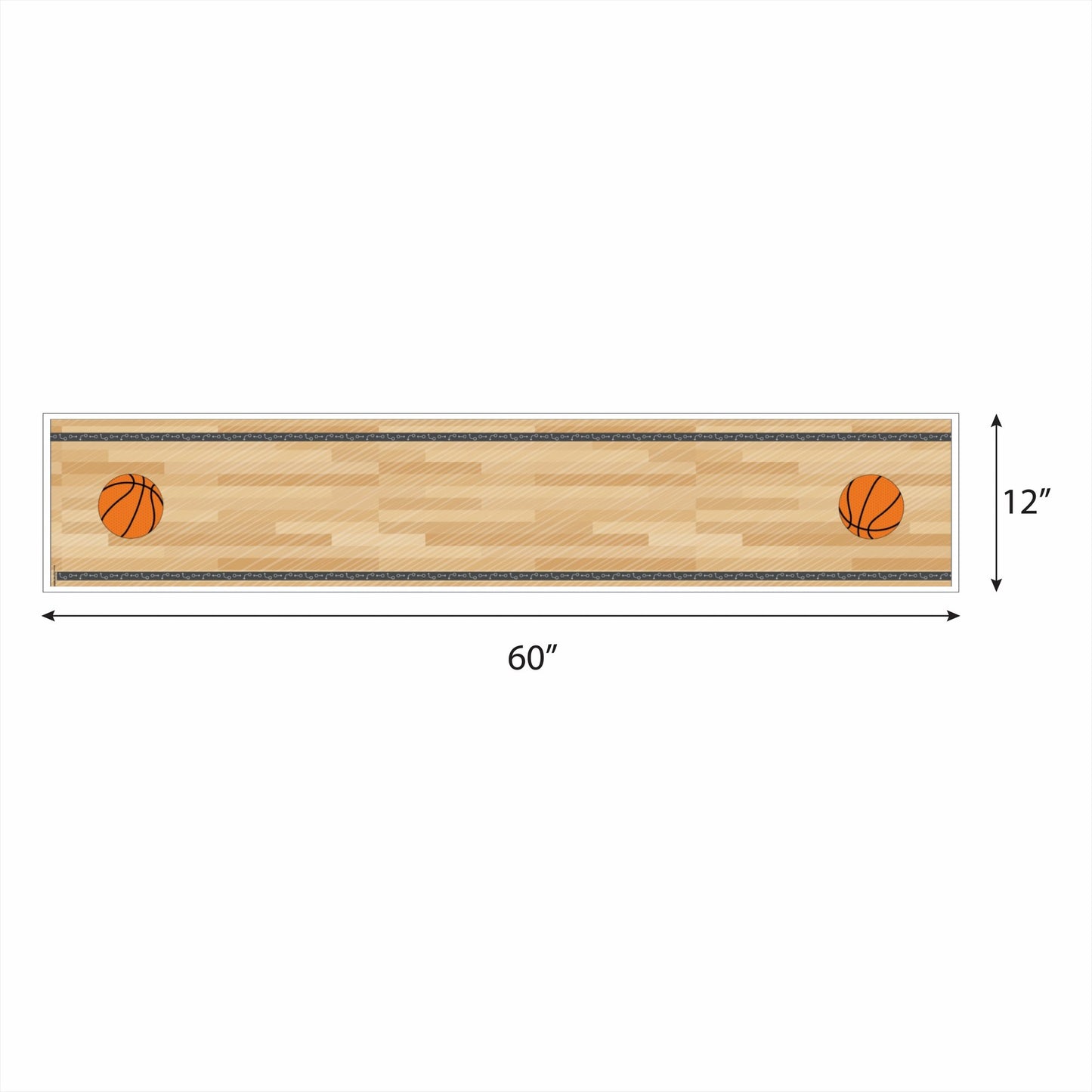 Big Dot of Happiness Nothin' but Net - Basketball - Petite Baby Shower or Birthday Party Paper Table Runner - 12 x 60 inches