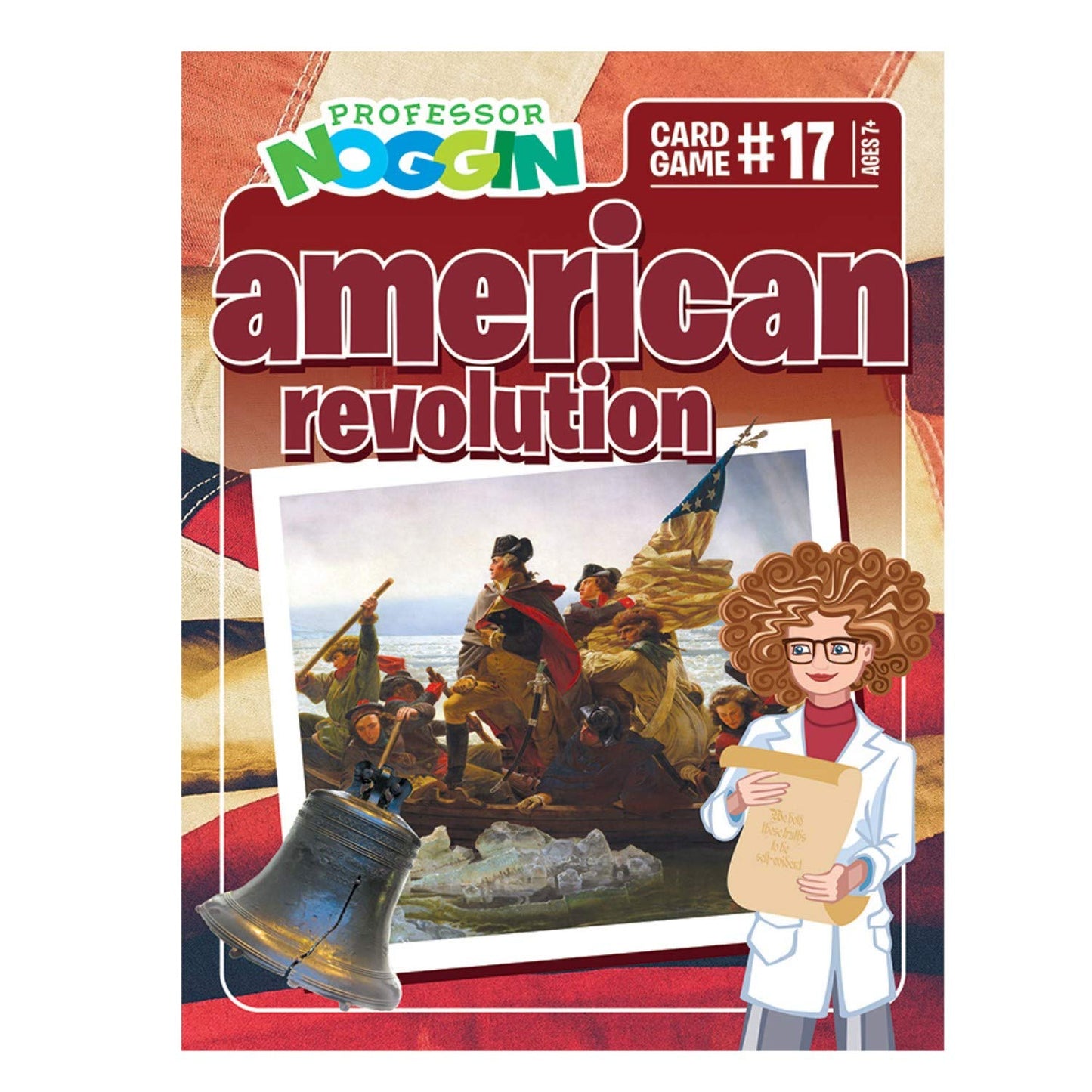 Outset Media Professor Noggin's American Revolution Trivia Card Game - an Educational Based Card Game for Kids - Trivia, True or False, and Multiple