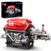 Mould King 10226 V12 Engine Model Kit That Run, 12-Cylinder Supercar Engine Building Blocks Sets with Motor, Building Your Own Supercar Engine Toy