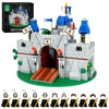 Piegricdiat Medieval Knight Castle Building Blocks Set - Comes with 12 Knights Figures , Compatible with Lego Medieval Town Square House Toys ,