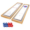 GSE Games & Sports Expert 2-in-1 Solid Wood Shuffleboard and Curling Tabletop Game Board Set with 8 Rollers for Family and Friends