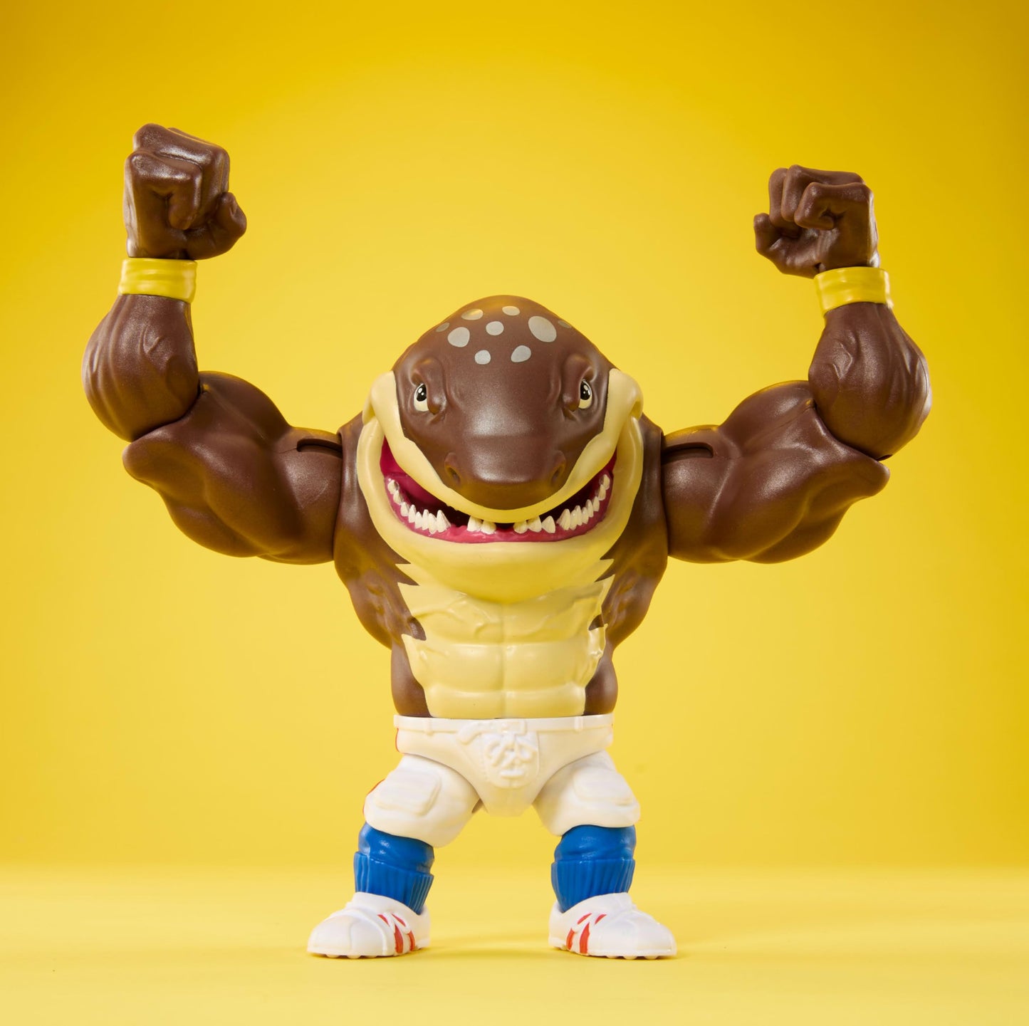Mattel Street Sharks Action Figure with Bite & Slam Motion, Big Slammu Collectible Toy Inspired by 90s TV Half-Man Half-Shark Hero, 6-Inch