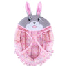 Rakki Dolli Doll Carry Cot Doll Carry Crib Doll Carrier with Fashion Embroidered Rabbit Face, Fits for 16” 18” American Girl Dolls