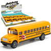12 Pack: Diecast Yellow School Bus Model Toy, 5" Pullback Die Cast Metal Classic Long Nose Vehicles for Kids with Rubber Tires and Opening Doors