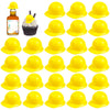 Mini Yellow Construction Hat Plastic Mini Construction Party Toy