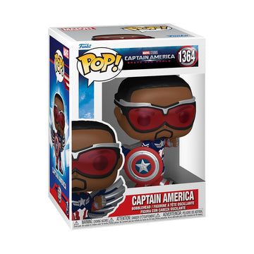 Funko Pop Marvel: Captain America: Brave New World - Captain America - Collectable Vinyl Figure - Gift Idea - Official Merchandise - Toys for Kids &