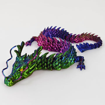 Whattiho 3D Printed Dragon, Articulated Dragon Fidget Toy Posable Flexible Toys for Car Decoration and Ornament Figures