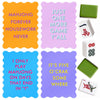 Maitys 4 Pcs Color Mahjong Shuffler Cards with Funny Sayings for Mixing Shuffling Tiles Thick PVC Shufflers with Wavy Scalloped Edges Mahjong