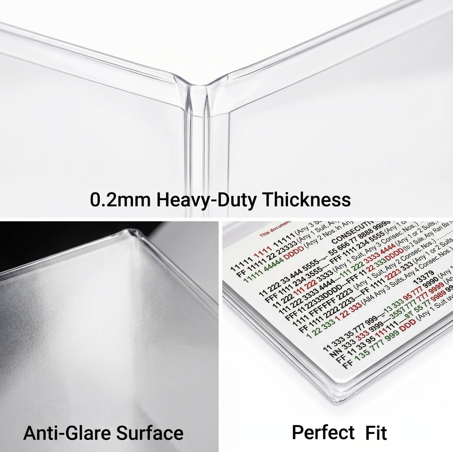 Yinwongee Mahjong Card Sleeve Holder, 2026 Clear Mahjong Card Protector for Large Print Scorecard, Fit NMJL 6 1/8" x 4 3/4" National Mah Jongg League