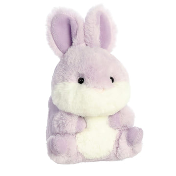 Aurora Round Rolly Pet Bunny Lavender Stuffed Animal - Adorable Companions - On-The-Go Fun - Lavender 5 Inches