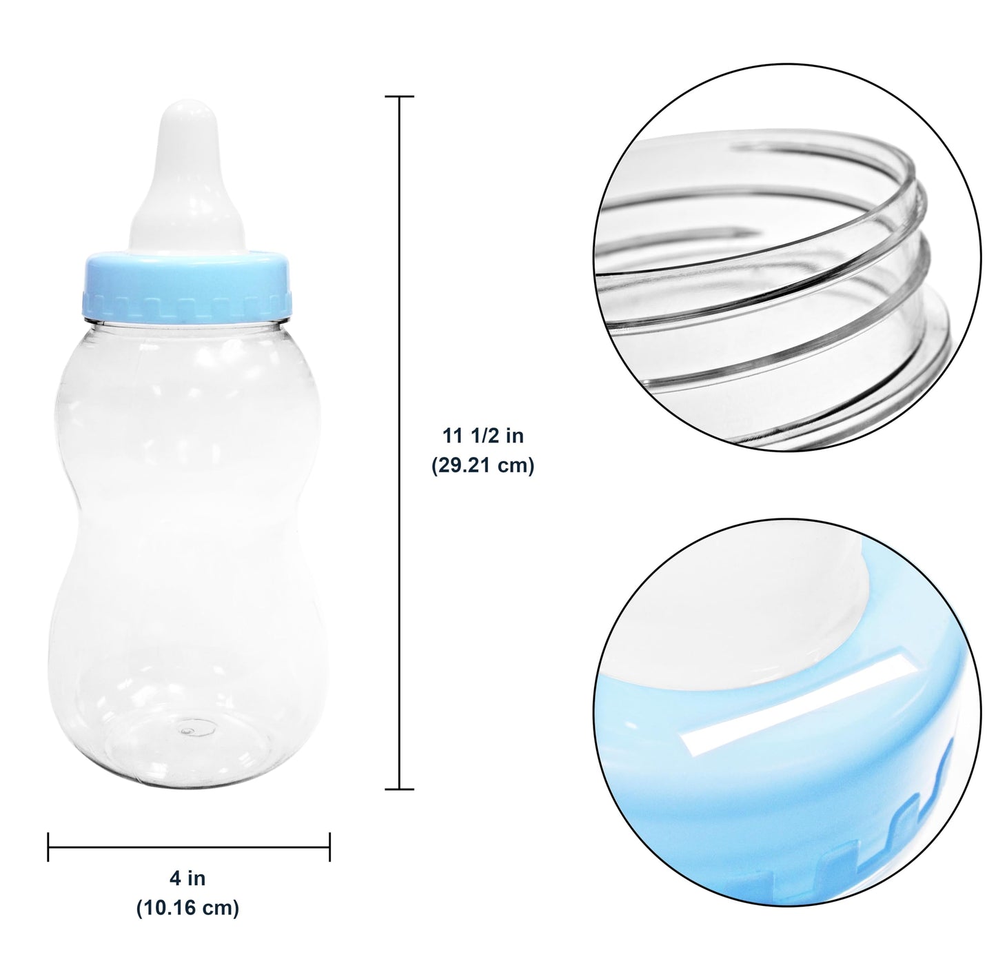 Jumbo Fillable Baby Shower Bank 10.5" Plastic Decoration Centerpiece (Blue)