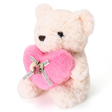 ABEARCAR Cute Teddy Bear Stuffed Animals with Pink Heart for Kids,Soft Teddy Bear Plushies Valentine's Day, for Girlfriend Kids or Mom