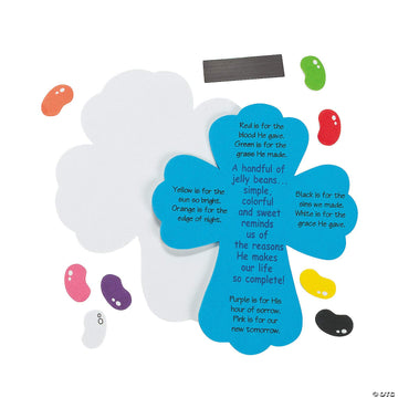 Jelly Bean Prayer Magnet Craft kit - Makes 12 - Reliigious Crafts for Kids and Sunday School Activities