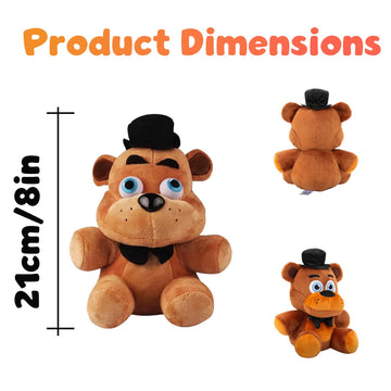 PLIIMONA 4PCS Horror Animal Plush Toys Set, 8 Inch Creepy Cartoon Stuffed Animals, Soft Plush Doll Figures for Fans, Collectible Display Toys, Gift