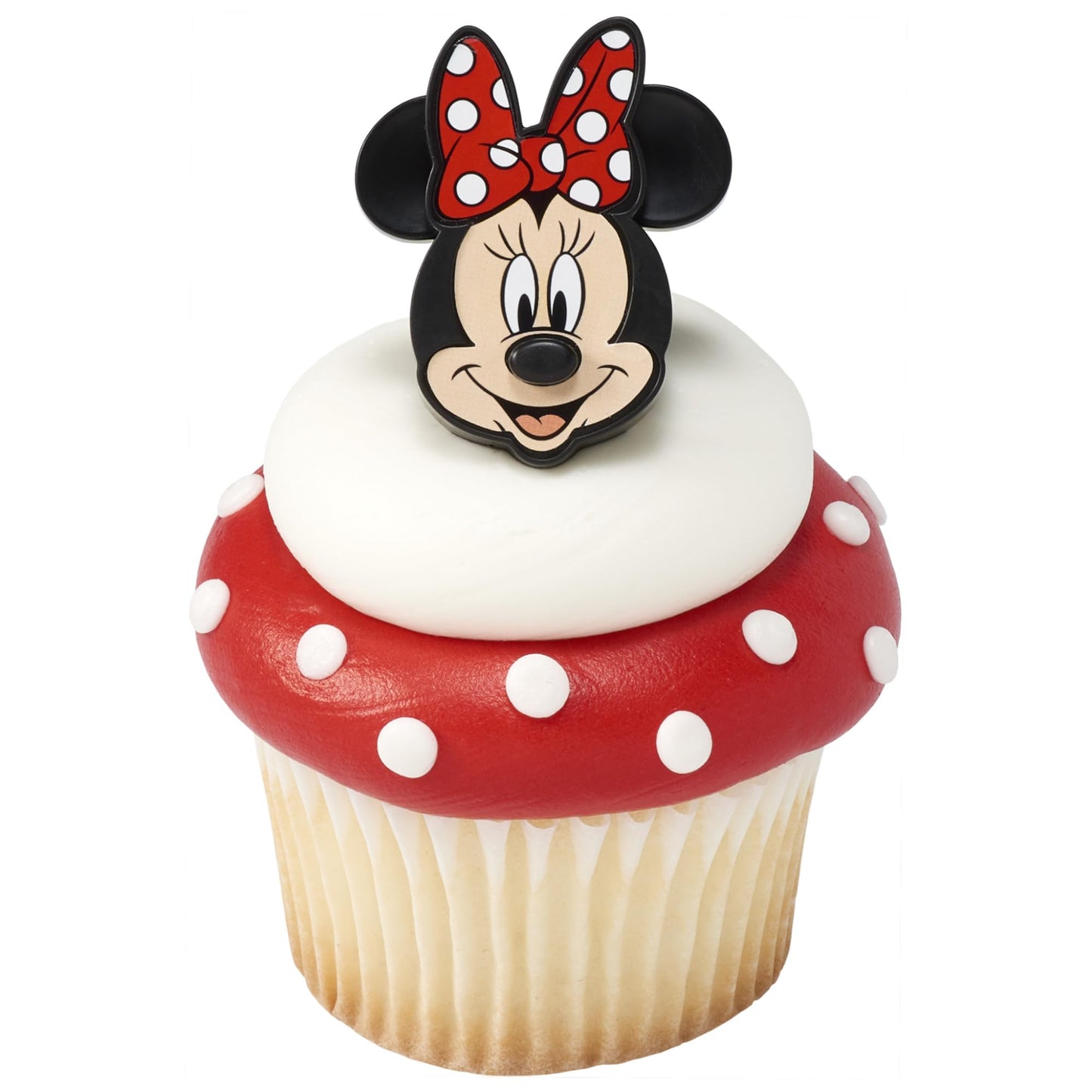 DecoPac Disney's Mickey Mouse and Minnie Mouse Rings, 24 Classic Disney Cupcake Decorations, Cake Toppers For Birthday, Parties, Celebrations - 24