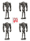 LEGO Star Wars The Clone Wars Minifigure - Super Battle Droid (Pearl Dark Gray) 4 Pack with Minifigureland Tile