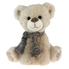 Enesco Kalidou Holiday Teddy Bear Sitting with Grey Scarf Plush Stuffed Animal, 16 Inch, Tan