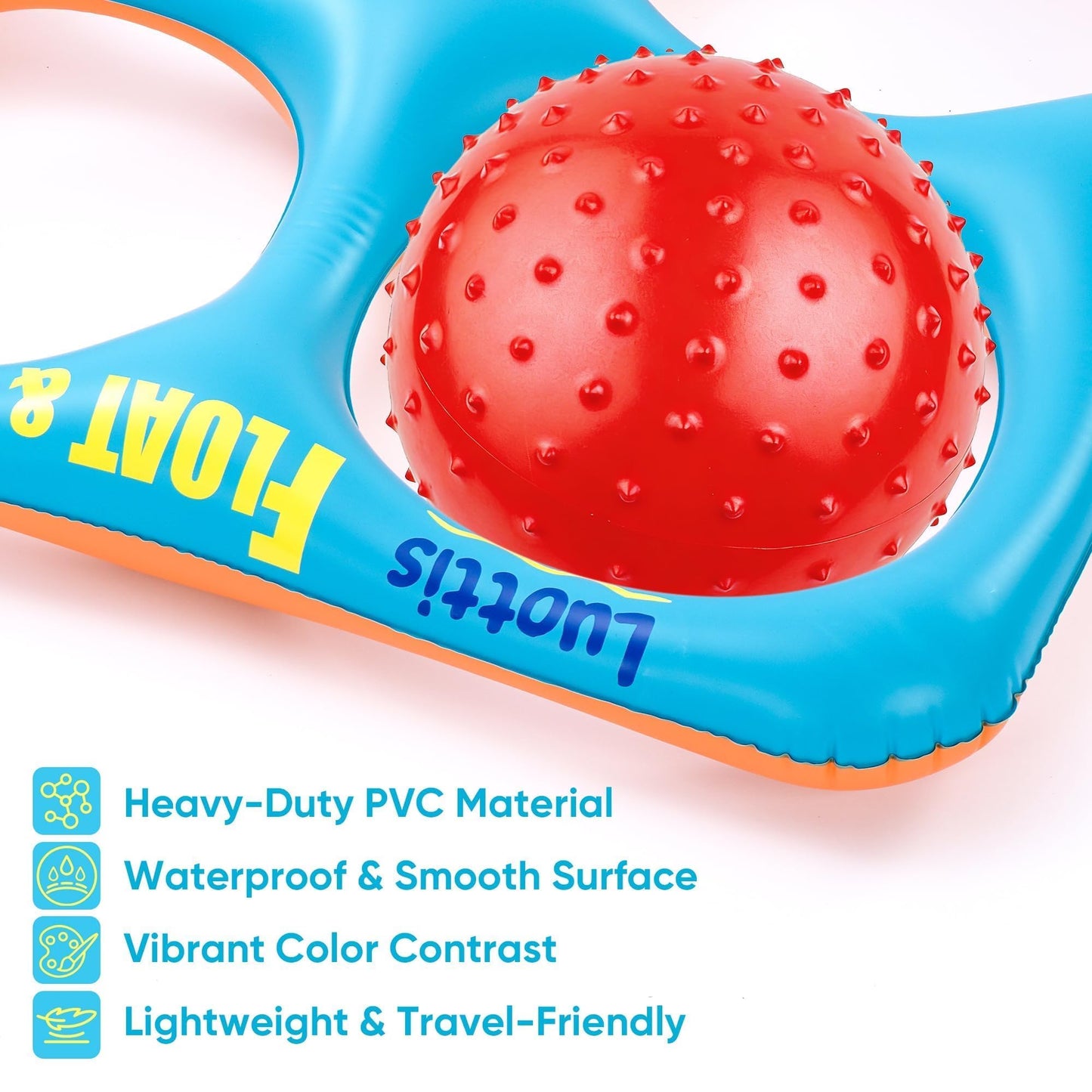 Inflatable Tic Tac Toe Pool Game Set - Fun Pool Toys for Kids Teens Adults