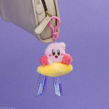 TOMY Clip-On Kirby Plush Clip-Ons - 2-Pack with Waving & Warp Star Kirby - Officially Licensed Plush Gaming Accessories - Easter Basket Stuffers