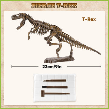 VIBIRIT Dig Up Dinosaurs Skeleton Set,Dinosaur Digging Fossil Kit Model Toys,Excavation Kits for kids5-12year,Educational Realistic Toys