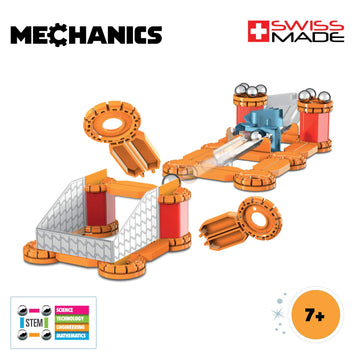Geomag Magnetic Toys Magnets for Kids Mechanics Goal Challenge Educational Board Game & Building Set Swiss-Made Age 7+ 96 Piece, Multicolor (769)